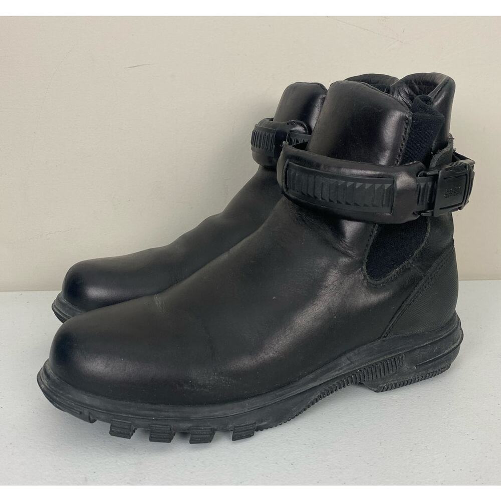 VTG Men Polo Sport Ralph Lauren leather strap ankle combat boots shoes 10B